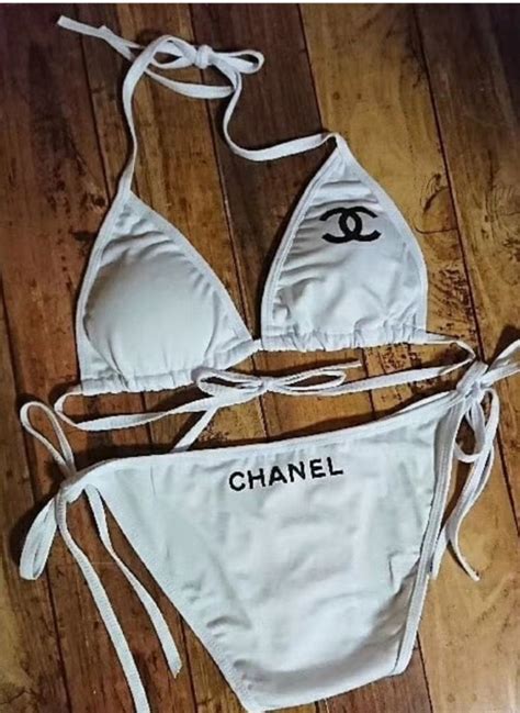 baby blue chanel bikini|Chanel bathing suits.